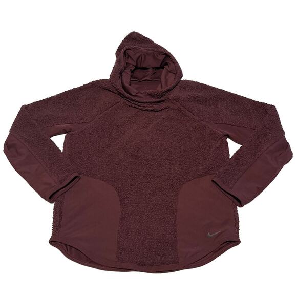 Nike Sweatshirt Sherpa Therma Fleece Training Hoodie Women's Size Small - Picture 2 of 3